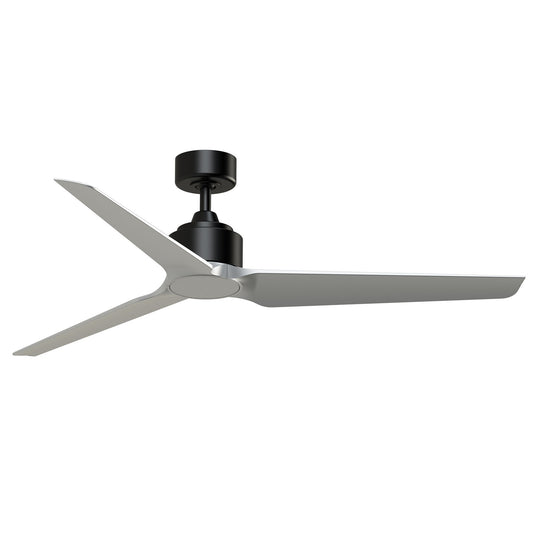 Fanimation TriAire Custom 60in 3-Blade Smart Ceiling Fan | Black and Silver Composite | Indoor & Outdoor Wet Rated | Model FPD8514BLW-60SLW