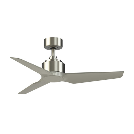 Fanimation TriAire Custom 44in 3-Blade Smart Ceiling Fan | Brushed Nickel and Brushed Nickel Composite Blades | Covered Patio | Model FPD8514BN-44BNW