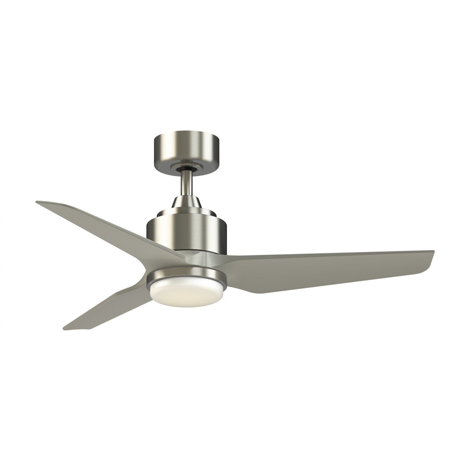 Fanimation TriAire Custom 44in 3-Blade Smart Ceiling Fan with LED Light Kit | Brushed Nickel and Brushed Nickel Composite | Model FPD8514BN-44BNW-LK