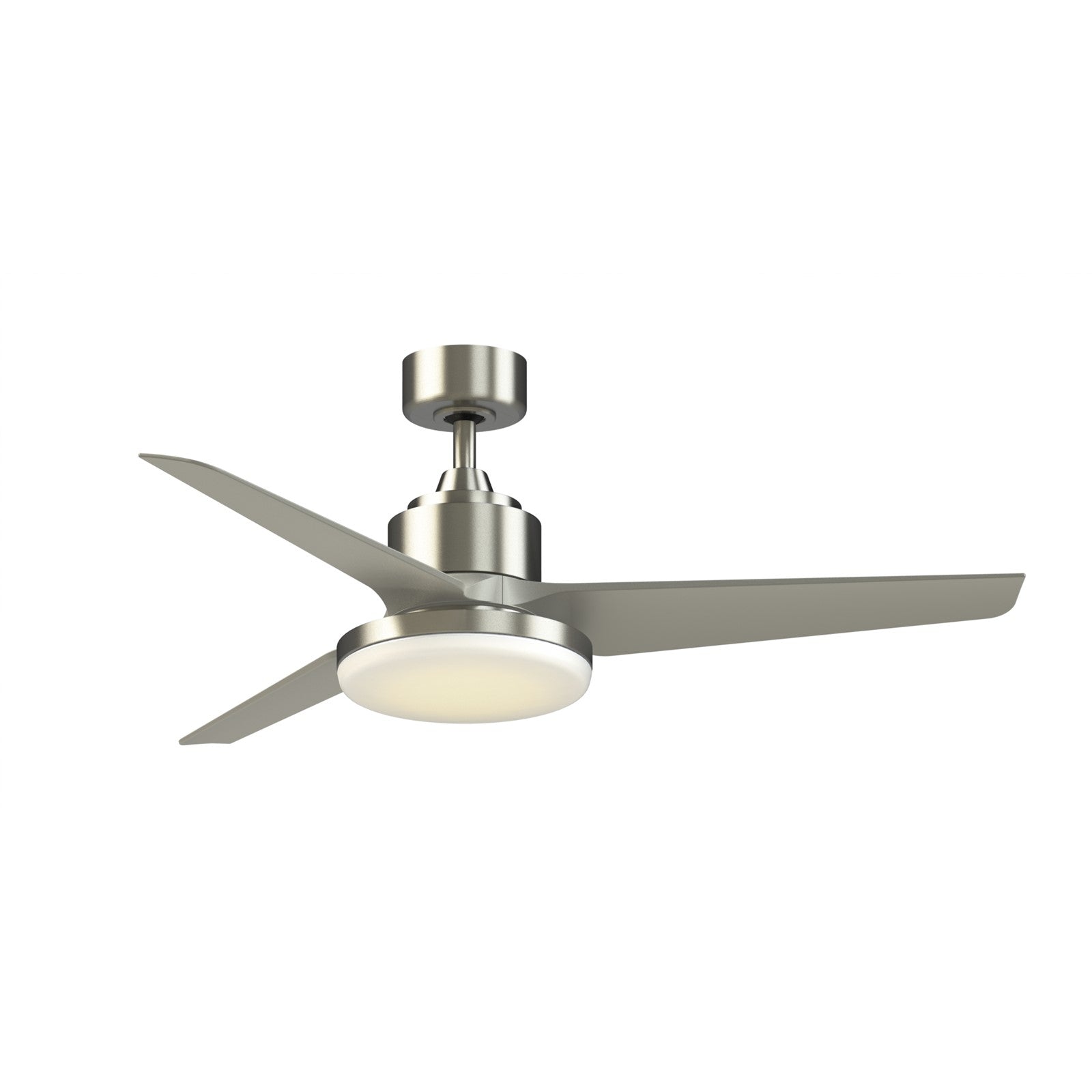 Fanimation TriAire Custom 52in 1-Light Ceiling Fan | Brushed Nickel and Brushed Nickel Composite Blades | Covered Patio | Model FPD8514BN-52BNW-12LK