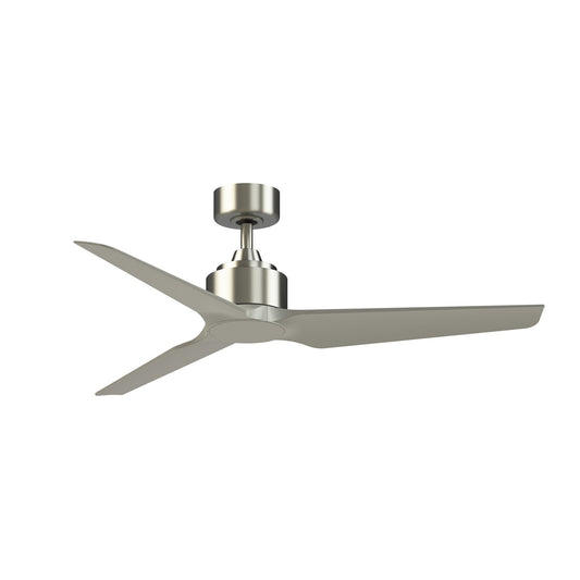 Fanimation TriAire Custom 52in Ceiling Fan | Brushed Nickel and Brushed Nickel Composite Blades | Covered Patio & Bedroom | Model FPD8514BN-52BNW