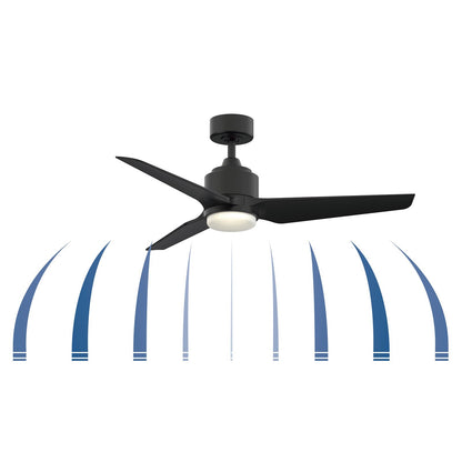 Fanimation TriAire Custom 52in 1-Light Ceiling Fan | Brushed Nickel and Dark Walnut with Opal Frosted Glass | Covered | Model FPD8514BN-52DWAW-LK