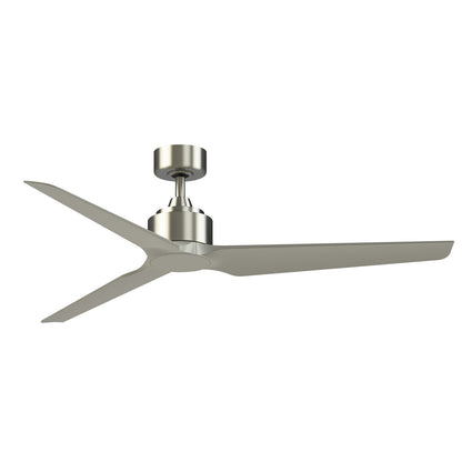Fanimation TriAire Custom 60in Ceiling Fan | Brushed Nickel and Brushed Nickel Composite Blades | Covered Patio & Porch | Model FPD8514BN-60BNW