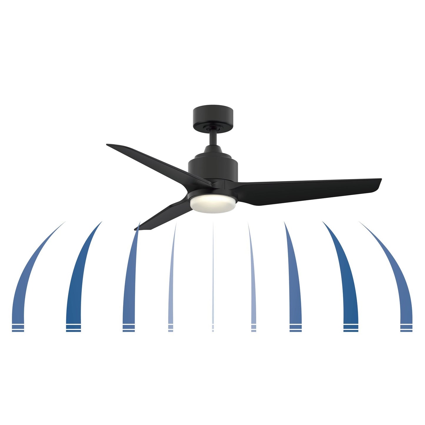 Fanimation TriAire Custom 52in 1-Light Smart Ceiling Fan | Brushed Satin Brass and Silver Composite Blades | Covered Patio | Model FPD8514BS-52SLW-LK