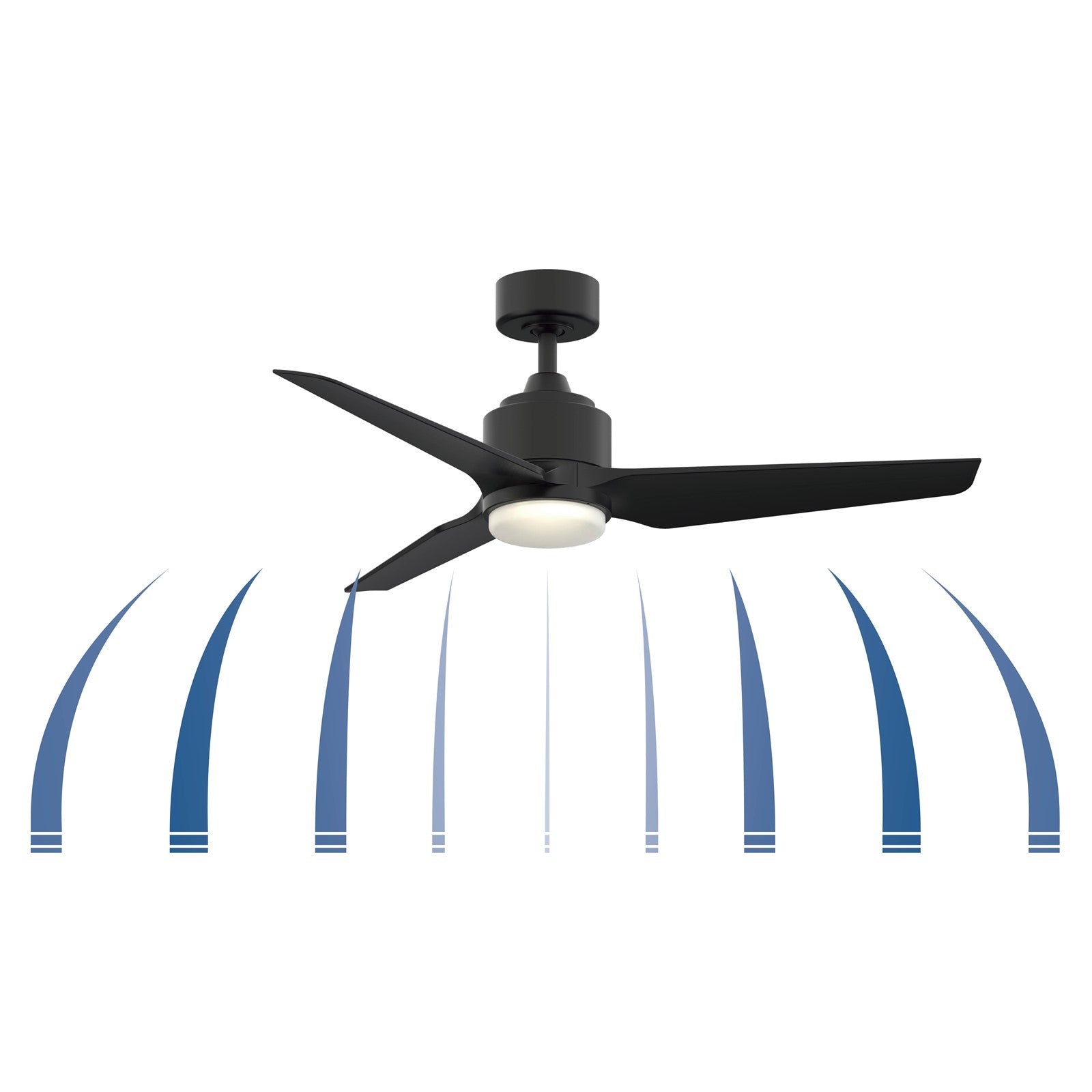 Fanimation TriAire Custom 52in 1-Light Smart Ceiling Fan | Brushed Satin Brass and Silver Composite Blades | Covered Patio | Model FPD8514BS-52SLW-LK