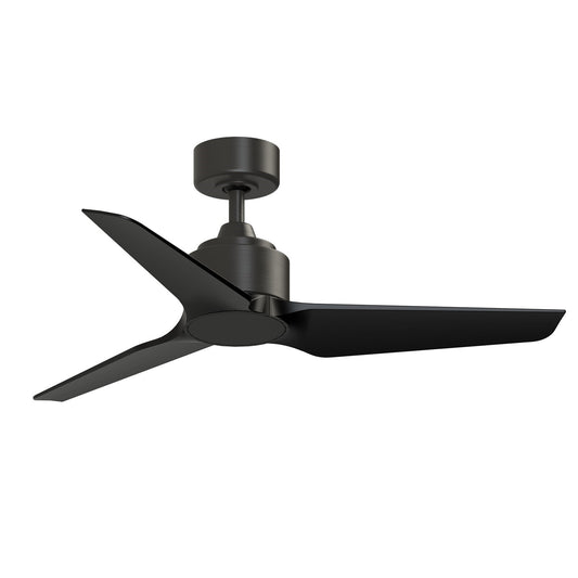Fanimation TriAire Custom 44in Ceiling Fan | Marine Grade Dark Bronze and Black Blades | Covered Patio & Porch | Model FPD8514DZW-44BLW