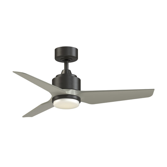 Fanimation TriAire Custom 44in 1-Light Ceiling Fan | Modern Dark Bronze and Opal Frosted Glass | Indoor & Outdoor Wet | Model FPD8514DZW-44BNW-LK