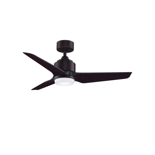 Fanimation TriAire Custom 44in 1-Light Ceiling Fan | Modern Dark Bronze and Opal Frosted Glass | Indoor & Outdoor Wet | Model FPD8514DZW-44DWAW-LK