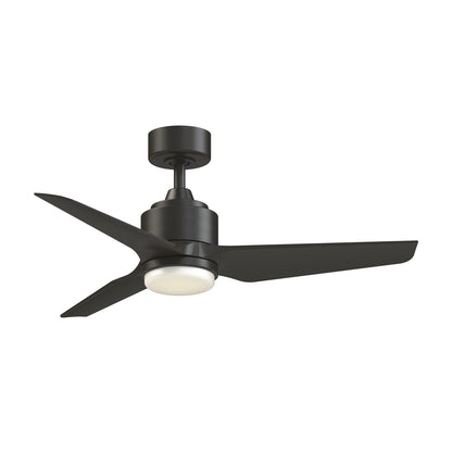Fanimation TriAire Custom 44in 3-Blade Smart Ceiling Fan with LED Light Kit | Dark Bronze Finish and Dark Bronze | Model FPD8514DZW-44DZW-LK