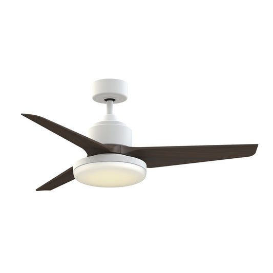 Fanimation TriAire Custom 48in 3-Blade Ceiling Fan with 12in LED Light | Dark Bronze with Dark Walnut Composite Blades | Model FPD8514DZW-48DWAW-12LK
