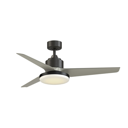 Fanimation TriAire Custom 52in 1-Light Ceiling Fan | Dark Bronze and Brushed Nickel Composite Blades | Living Room | Model FPD8514DZW-52BNW-12LK