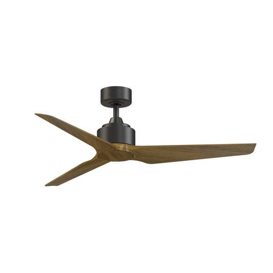 Fanimation TriAire Custom 52in 3-Blade Smart Ceiling Fan | Dark Bronze with Koa Composite Blades | Indoor & Outdoor Wet Rated | Model FPD8514DZW-52KW