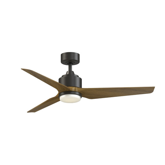 Fanimation TriAire Custom 52in 1-Light Ceiling Fan | Modern Dark Bronze and Opal Frosted Glass | Covered Patio & Living | Model FPD8514DZW-52KW-LK