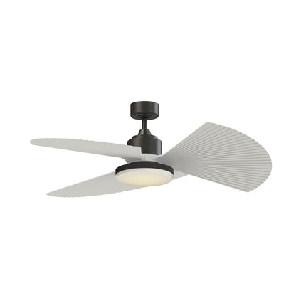 Fanimation TriAire Custom 52in 3-Blade Wet Rated Smart Ceiling Fan with 12in LED Light Kit | Dark Bronze and Matte | Model FPD8514DZW-52PMWW-12LK
