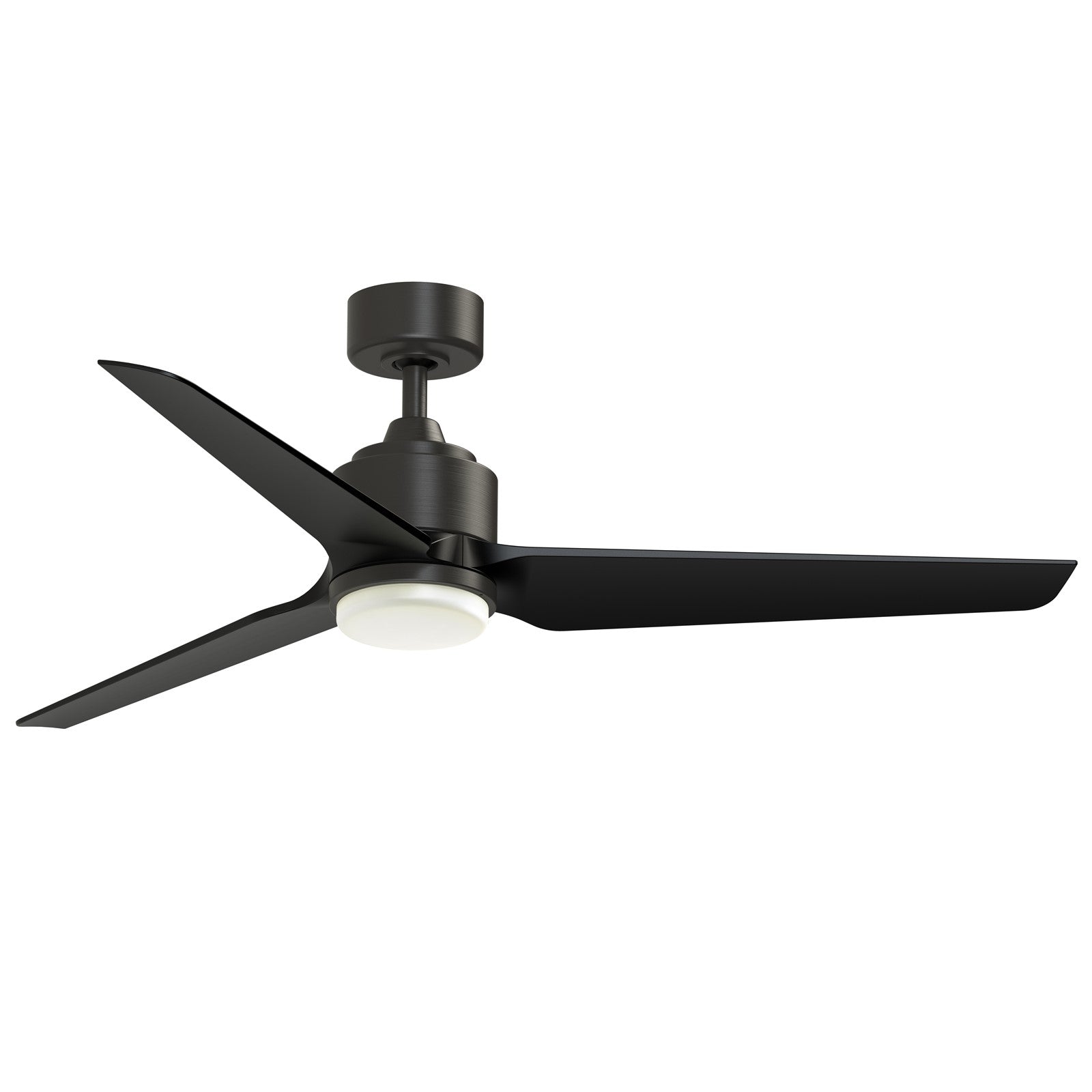 Fanimation TriAire Custom 56in 1-Light Smart Ceiling Fan | Dark Bronze and Black Composite Blades | Indoor & Outdoor Wet | Model FPD8514DZW-56BLW-LK