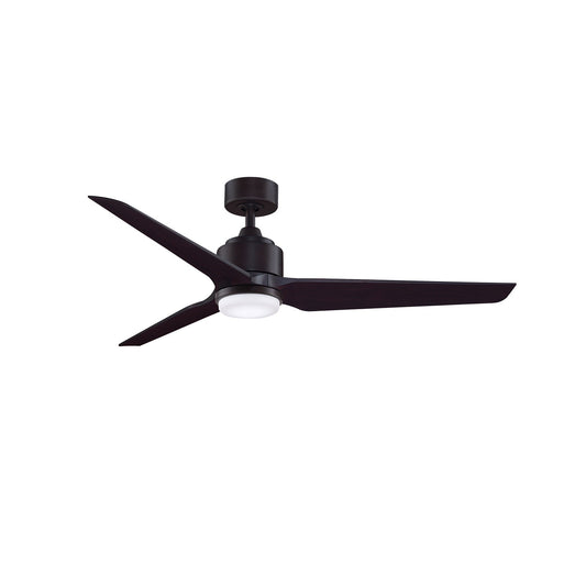 Fanimation TriAire Custom 56in 1-Light Smart Ceiling Fan | Dark Bronze and Dark Walnut Composite Blades | Indoor | Model FPD8514DZW-56DWAW-LK