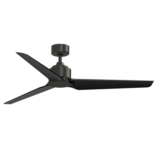 Fanimation TriAire Custom 60in 3-Blade Smart Ceiling Fan | Dark Bronze and Black Composite Blades | Indoor & Outdoor Wet | Model FPD8514DZW-60BLW