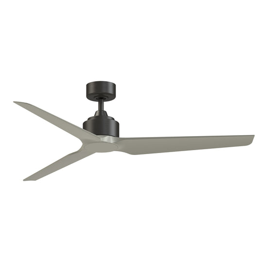 Fanimation TriAire Custom 60in 3-Blade Smart Ceiling Fan | Dark Bronze and Brushed Nickel Composite Blades | Indoor | Model FPD8514DZW-60BNW