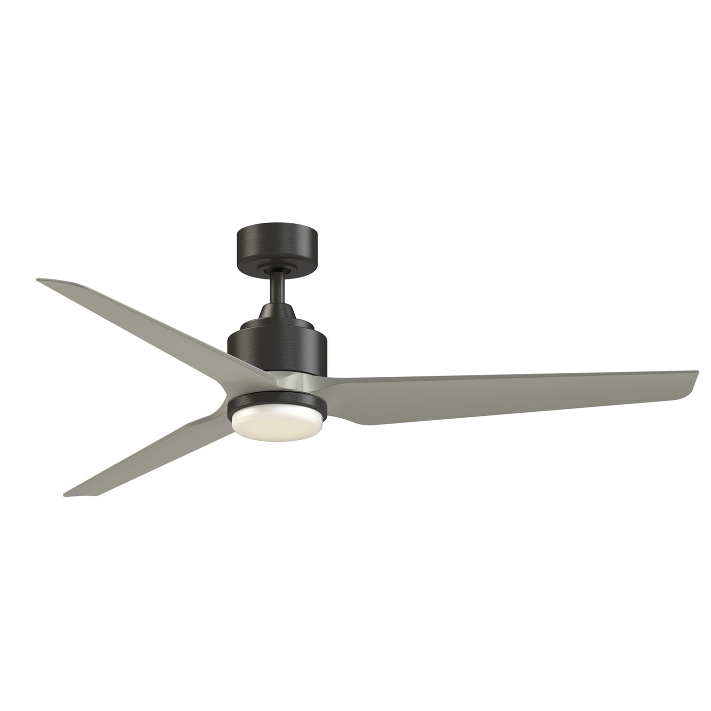 Fanimation TriAire Custom 60in 1-Light Ceiling Fan | Dark Bronze and Brushed Nickel Opal Frosted | Covered Patio & Living | Model FPD8514DZW-60BNW-LK