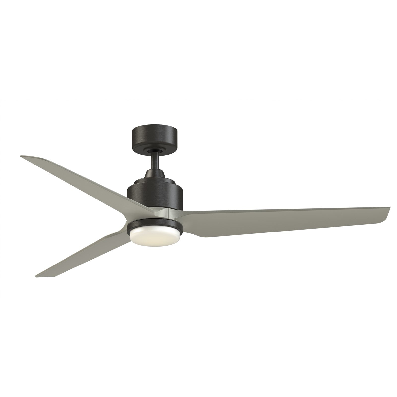 Fanimation TriAire Custom 60in 1-Light Ceiling Fan | Dark Bronze and Brushed Nickel Opal Frosted | Covered Patio & Living | Model FPD8514DZW-60BNW-LK