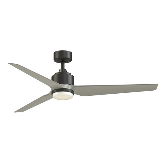 Fanimation TriAire Custom 60in 1-Light Ceiling Fan | Dark Bronze and Brushed Nickel Opal Frosted | Covered Patio & Living | Model FPD8514DZW-60BNW-LK