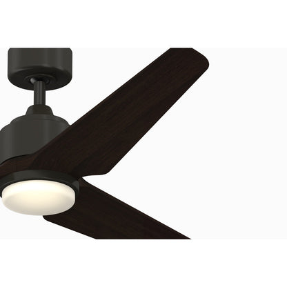 Fanimation TriAire Custom 60in 1-Light Ceiling Fan | Dark Bronze and Dark Walnut Opal Frosted | Patio & Porch | Model FPD8514DZW-60DWAW-LK