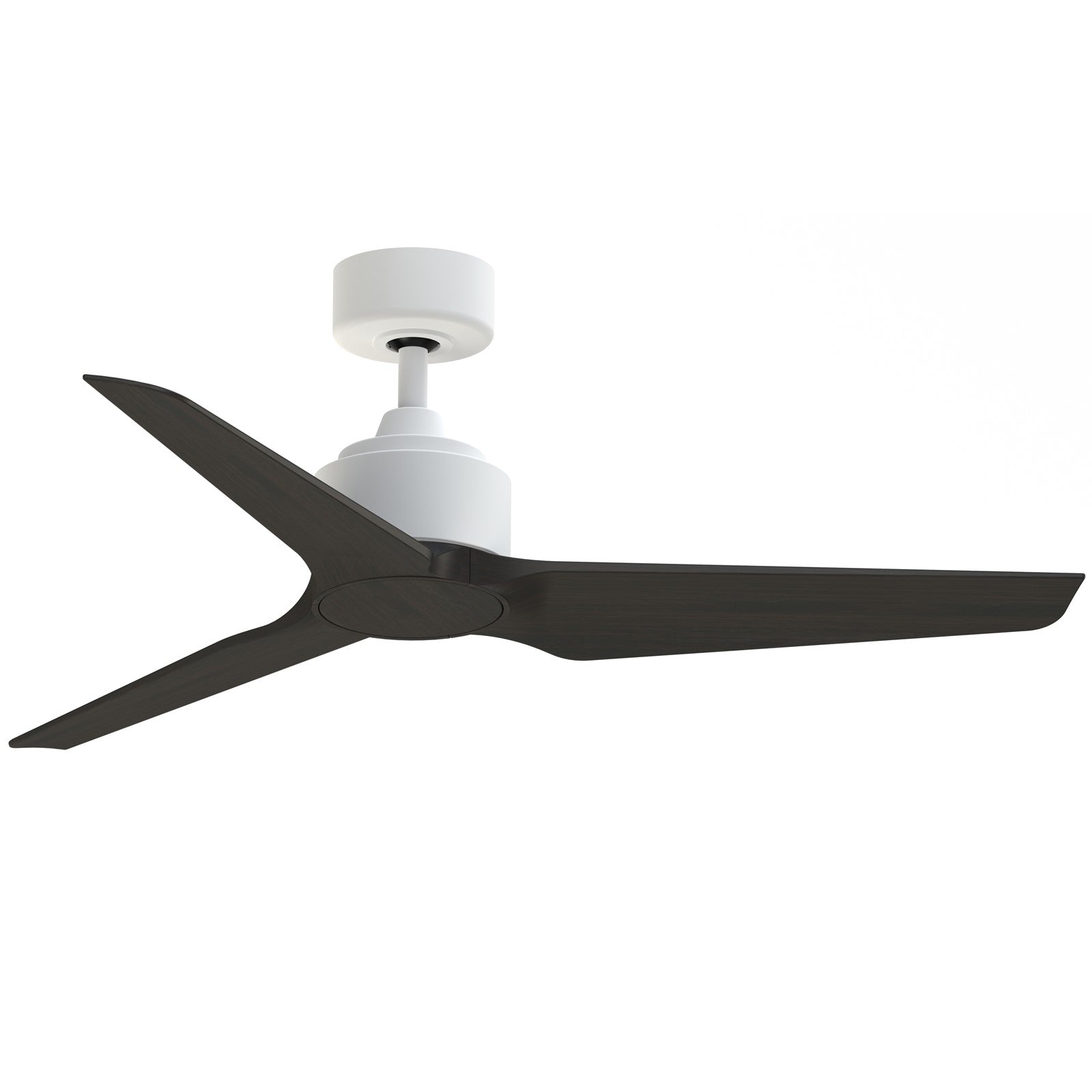 Fanimation TriAire Custom 48in 3-Blade Smart Ceiling Fan | Matte White and Dark Walnut Composite | Indoor & Outdoor Wet | Model FPD8514MWW-48DWAW