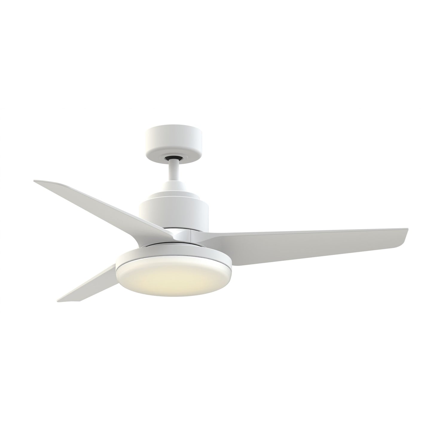 Fanimation TriAire Custom 48in 1-Light Smart Ceiling Fan | Modern Matte White and Opal Frosted Glass | Patio & Covered | Model FPD8514MWW-48MWW-12LK