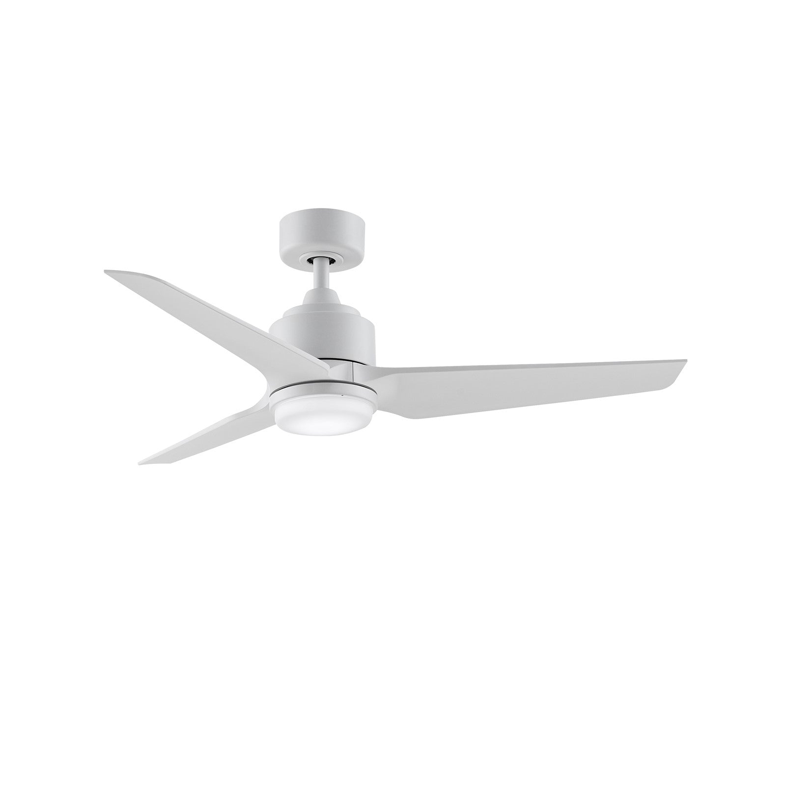 Fanimation TriAire Custom 48in 1-Light Smart Ceiling Fan | Modern Matte White and Opal Frosted Glass | Patio & Covered | Model FPD8514MWW-48MWW-LK