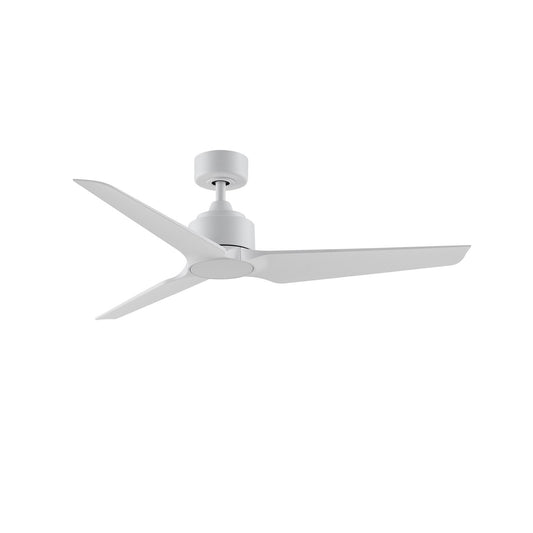 Fanimation TriAire Custom 52in 3-Blade Smart Ceiling Fan | Matte White and Matte White Composite | Indoor & Outdoor Wet | Model FPD8514MWW-52MWW