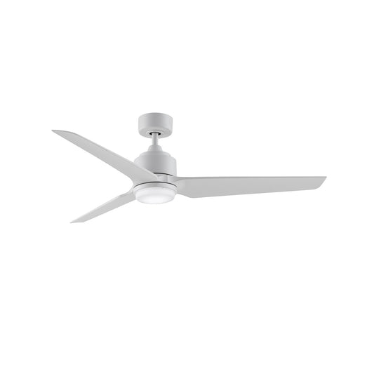 Fanimation TriAire Custom 56in 1-Light Smart Ceiling Fan | Matte White and Opal Frosted Glass | Patio & Porch | Model FPD8514MWW-56MWW-LK