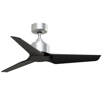 Fanimation TriAire Custom 44in 3-Blade Smart Ceiling Fan | Silver and Black Composite | Indoor & Outdoor Wet Rated | Model FPD8514SLW-44BLW