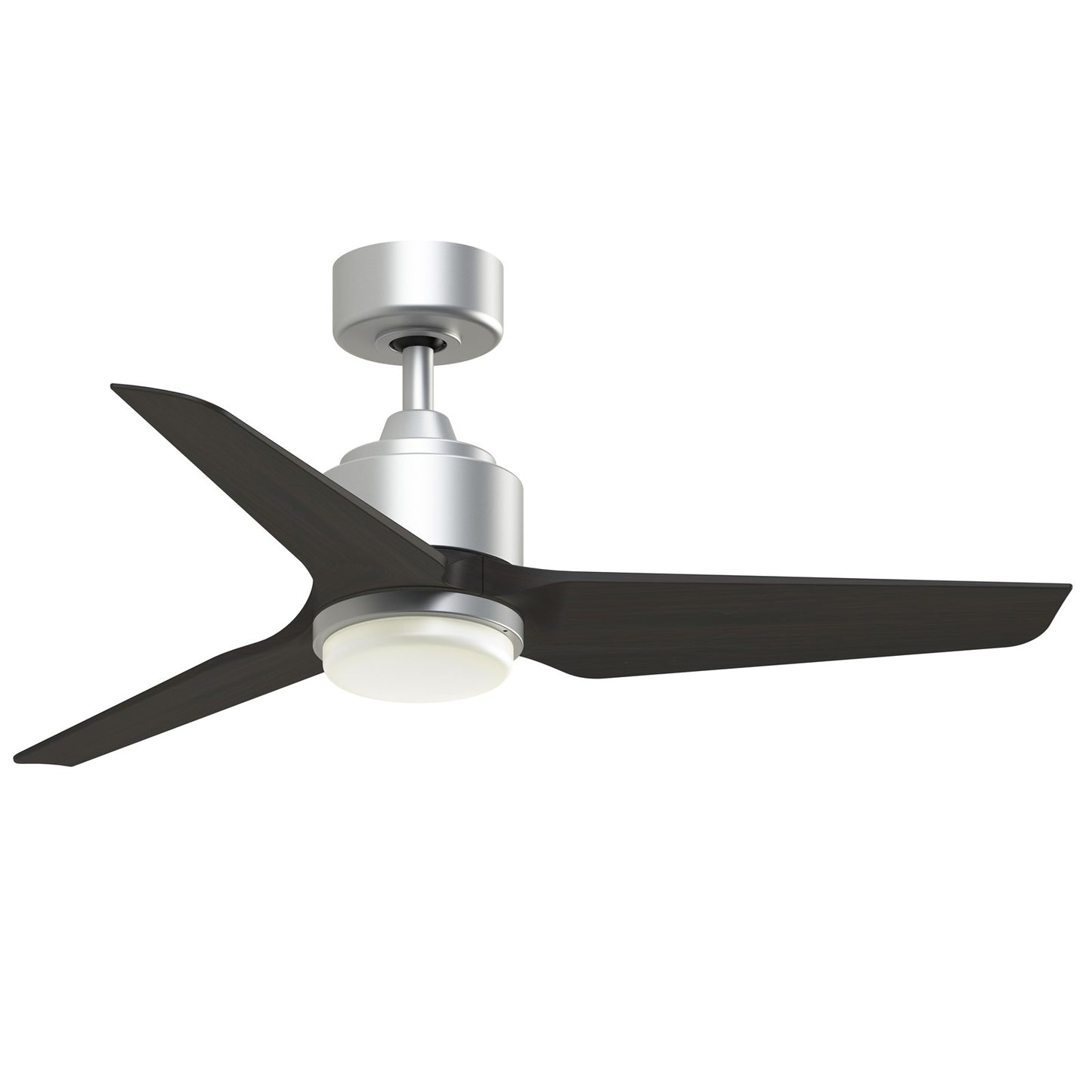 Fanimation TriAire Custom 44in 1-Light Smart Ceiling Fan | Silver and Dark Walnut Composite Blades | Indoor & Outdoor | Model FPD8514SLW-44DWAW-LK