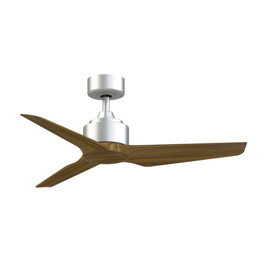 Fanimation TriAire Custom 44in Smart Ceiling Fan | Silver and Koa Composite Blades | Indoor & Outdoor Wet Rated | Model FPD8514SLW-44KW