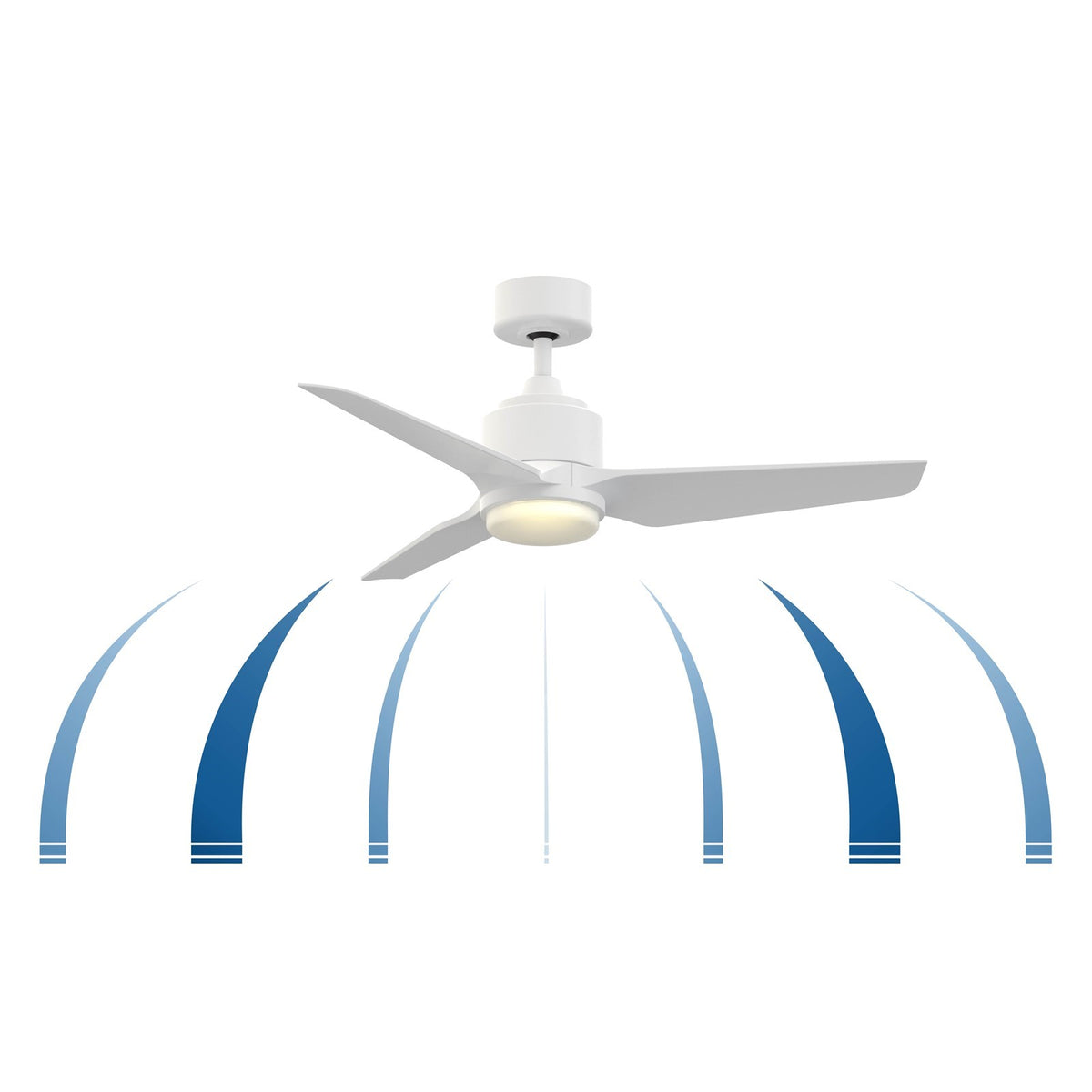 Fanimation TriAire Custom 44in Smart Ceiling Fan | Silver and Weathered Wood Composite Blades | Indoor & Outdoor Wet Rated | Model FPD8514SLW-44WEW
