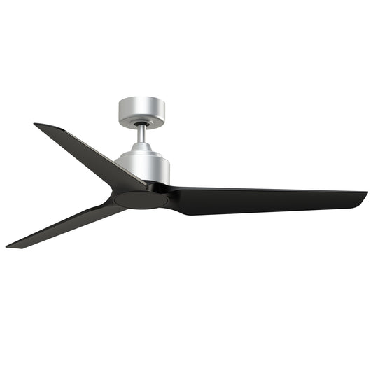 Fanimation TriAire Custom 56in 3-Blade Smart Ceiling Fan | Silver and Black Composite | Indoor & Outdoor Wet Rated | Model FPD8514SLW-56BLW