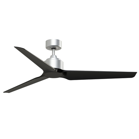 Fanimation TriAire Custom 60in 3-Blade Smart Ceiling Fan | Silver and Black Composite | Indoor & Outdoor Wet Rated | Model FPD8514SLW-60BLW