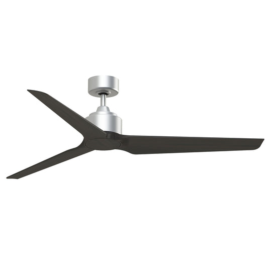 Fanimation TriAire Custom 60in 3-Blade Wet Rated Smart Ceiling Fan | Silver and Dark Walnut Composite | Patio & Covered | Model FPD8514SLW-60DWAW