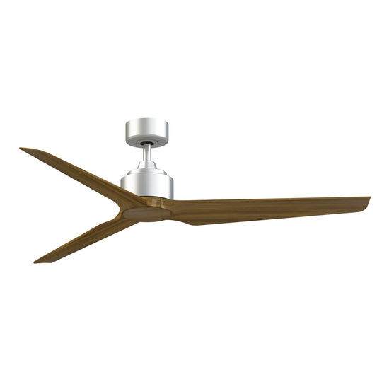 Fanimation TriAire Custom 60in 3-Blade Wet Rated Smart Ceiling Fan | Silver and Koa Composite | Patio & Covered Porch | Model FPD8514SLW-60KW