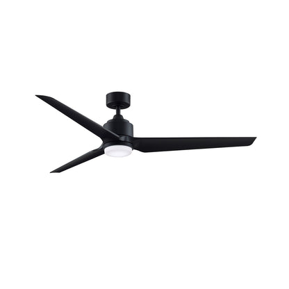 Fanimation TriAire Custom Marine 64in 3-Blade Smart Ceiling Fan | Black and Black Composite | Indoor & Outdoor Wet Rated | Model FPD8515BLM-64BLW