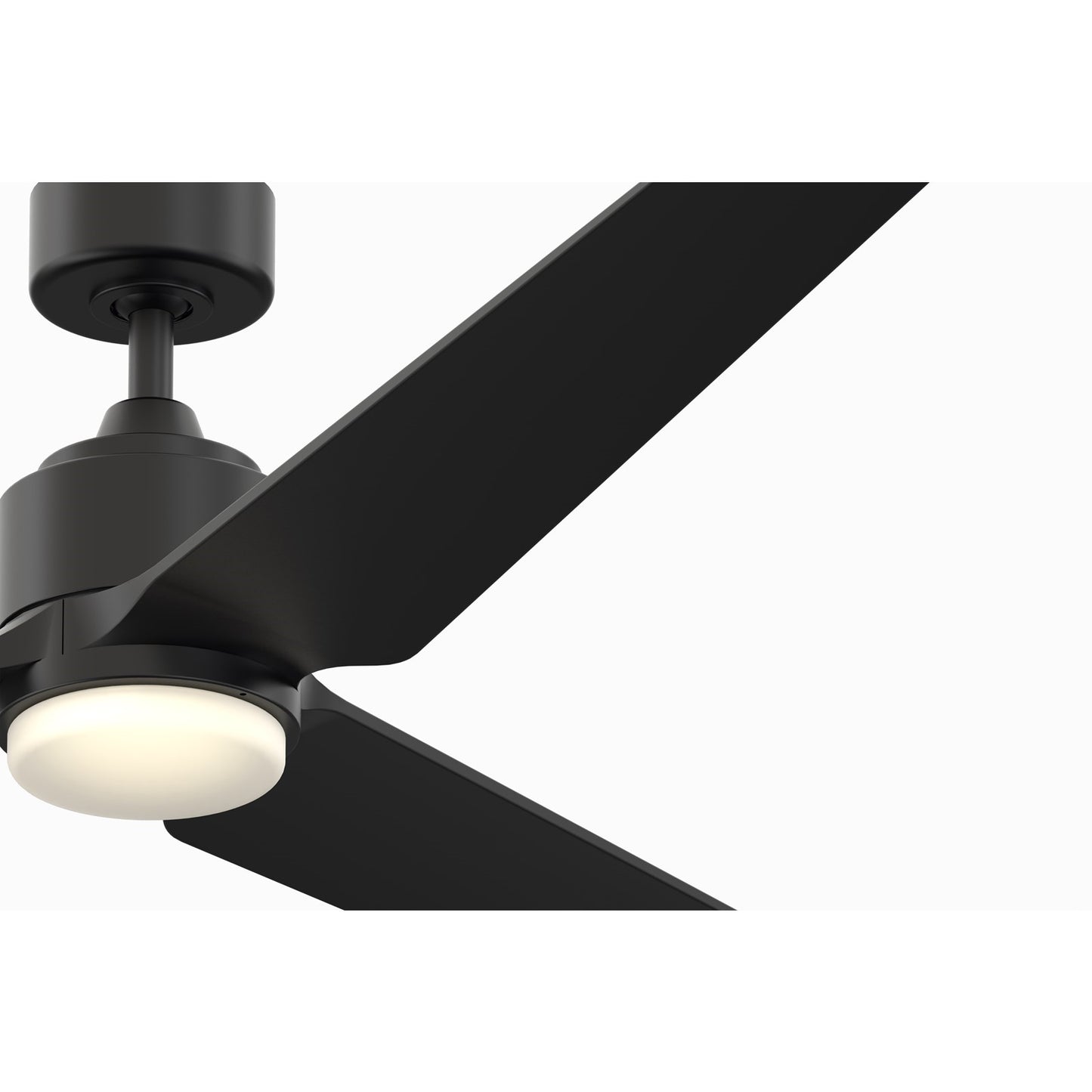 Fanimation TriAire Custom 84in 1-Light Smart Ceiling Fan | Modern Black and Opal Frosted Glass | Covered Patio & Large | Model FPD8515BLW-84BLW-LK