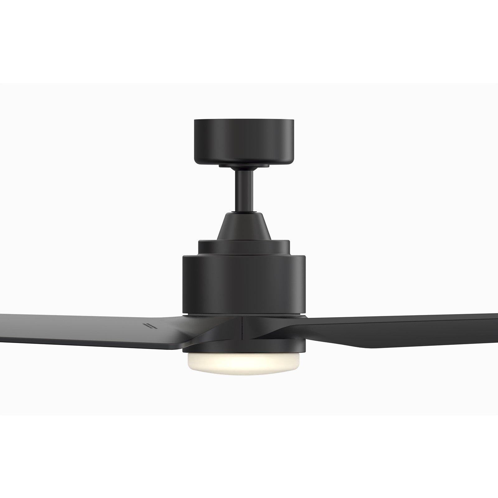 Fanimation TriAire Custom 84in 1-Light Smart Ceiling Fan | Modern Black and Opal Frosted Glass | Covered Patio & Large | Model FPD8515BLW-84BLW-LK