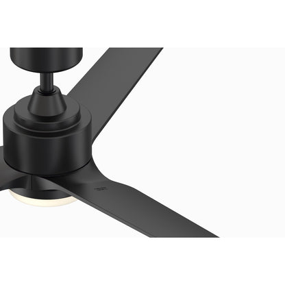Fanimation TriAire Custom 84in 1-Light Smart Ceiling Fan | Modern Black and Opal Frosted Glass | Covered Patio & Large | Model FPD8515BLW-84BLW-LK