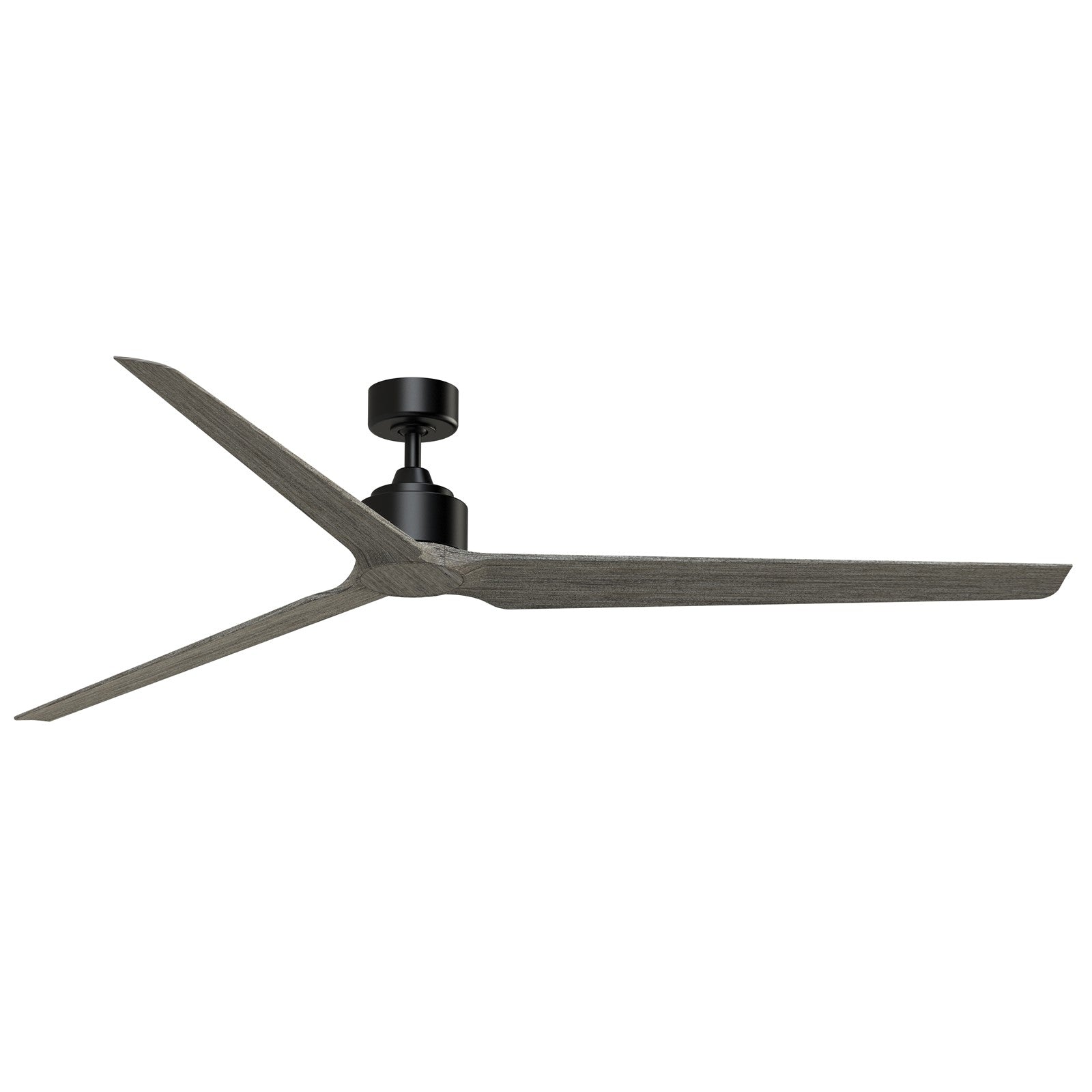 Fanimation TriAire Custom 84in 3-Blade Smart Ceiling Fan | Black and Weathered Wood Composite | Patios, Pergolas & Large | Model FPD8515BLW-84WEW