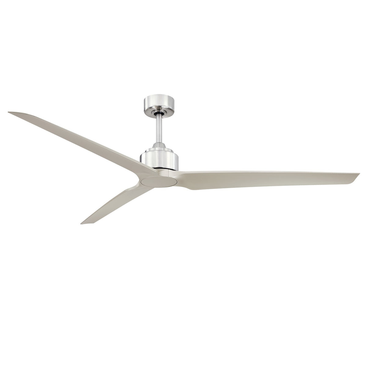 Fanimation TriAire Custom 72in Ceiling Fan | Modern Brushed Nickel and Brushed Nickel Composite Blades | Covered Patio | Model FPD8515BN-72BNW