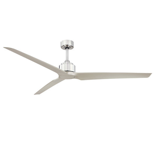 Fanimation TriAire Custom 72in Ceiling Fan | Modern Brushed Nickel and Brushed Nickel Composite Blades | Covered Patio | Model FPD8515BN-72BNW