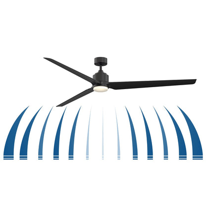 Fanimation TriAire Custom 64in Smart Ceiling Fan with LED Light Kit | Brushed Satin Brass and Dark Walnut Composite | Model FPD8515BS-64DWAW-LK