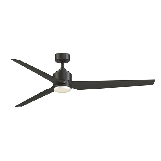 Fanimation TriAire Custom 72in 1-Light Ceiling Fan | Dark Bronze Composite Blades and Opal Frosted Shade | Patio & Porch | Model FPD8515DZM-72DZW-LK
