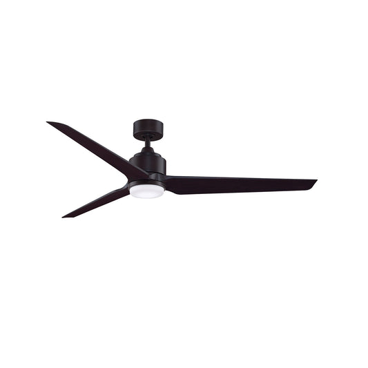 Fanimation TriAire Custom 64in 1-Light Ceiling Fan | Dark Bronze and Dark Walnut Composite Blades | Indoor & Outdoor Wet | Model FPD8515DZW-64DWAW-LK