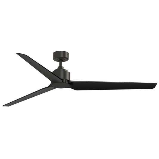 Fanimation TriAire Custom 72in 3-Blade Smart Ceiling Fan | Dark Bronze and Black Composite | Covered Patio & Living Room | Model FPD8515DZW-72BLW